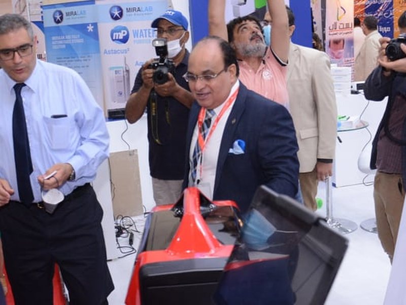 Guests at the exhibitor stands during EgyMedica